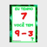 baralho da subtração