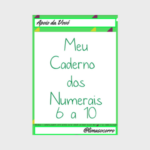 meu caderno de numerais de 6 a 10