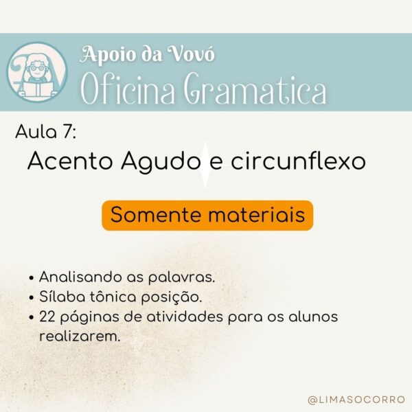 Oficinas: Acento Agudo e Circunflexo Oficinas: Acento Agudo e Circunflexo
